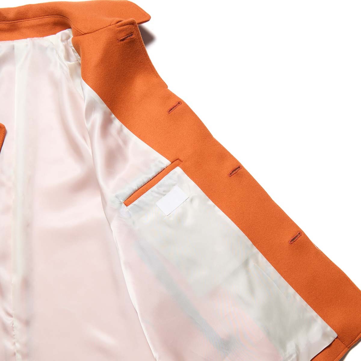SOPHNET.  / WOOL MELTON SHORT OVERCOAT (Orange) 裏地
